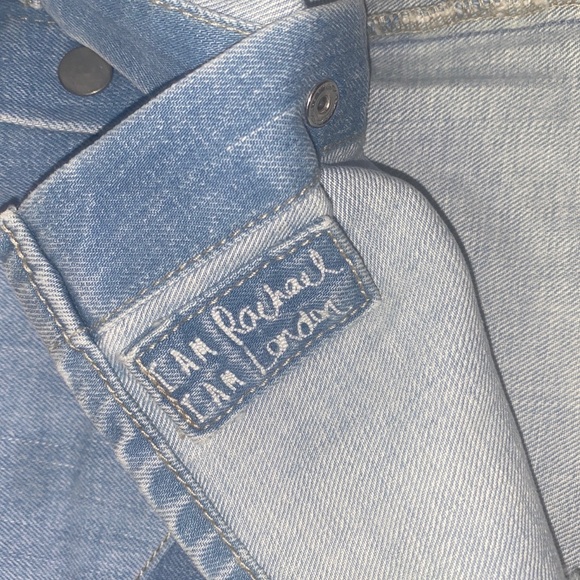 Zara “I am Denim” 2 Tone Jean Skirt Rose Medium - Picture 7 of 9